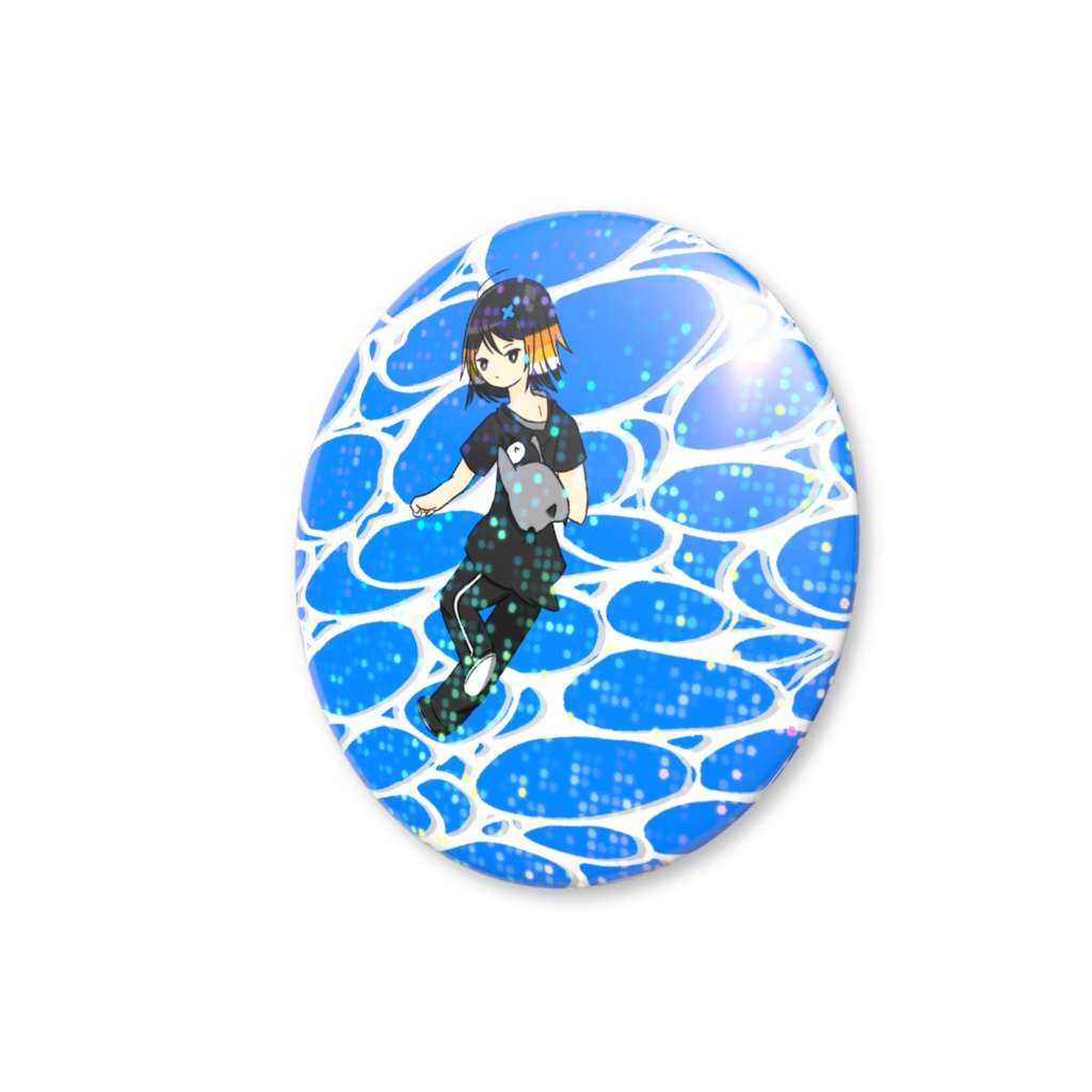 皇帝ペンギンのホログラム缶バッジ