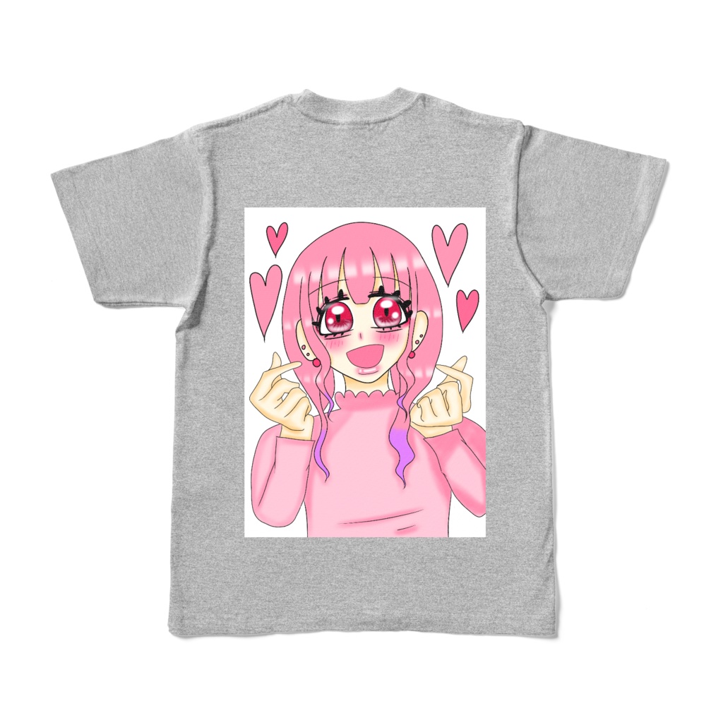 Tシャツさくらんぼとハルカちゃんイラスト