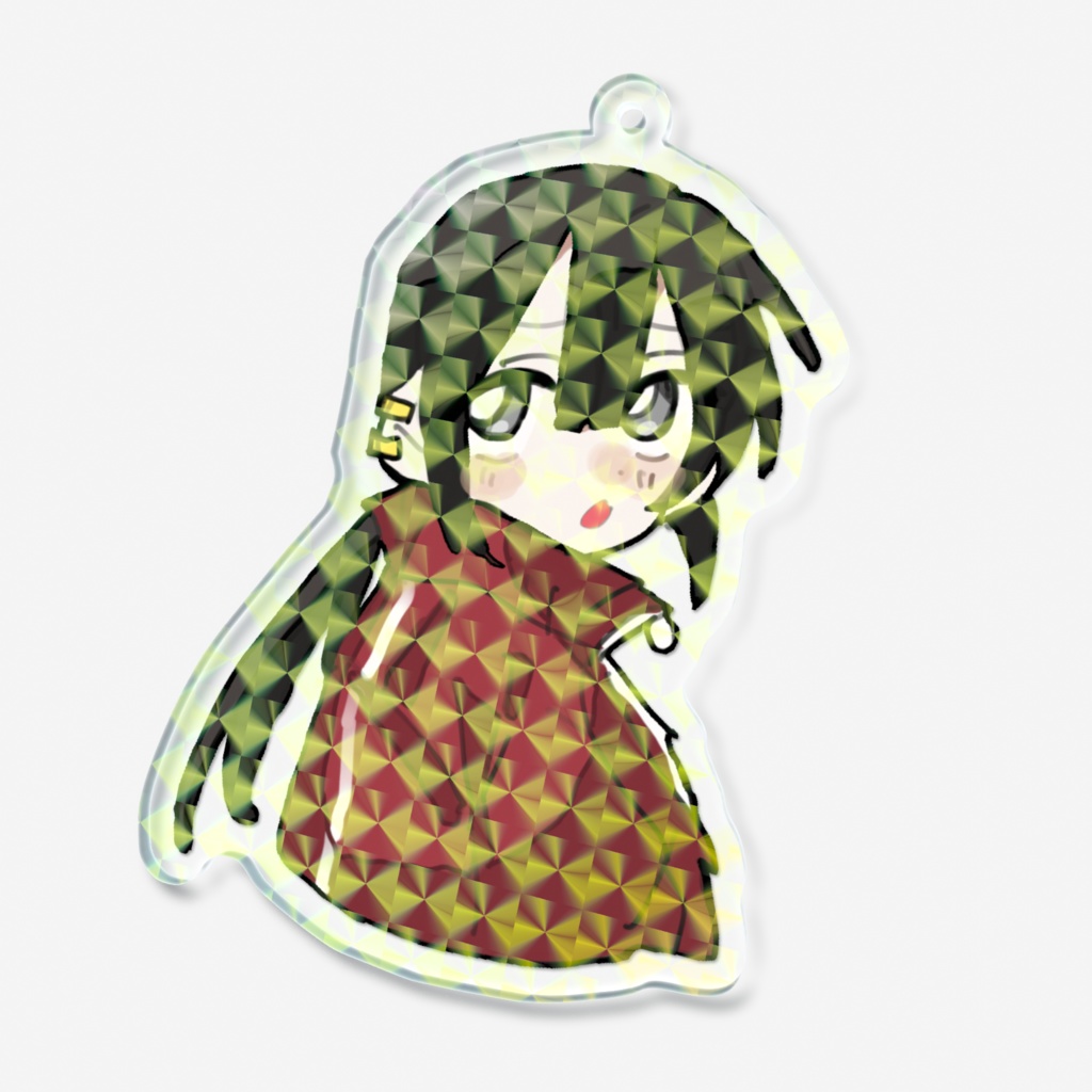 ジャージ女子のホログラムアクリルキーホルダー