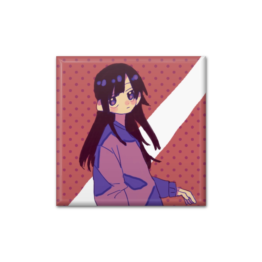 アンニュイ女子の缶バッジ