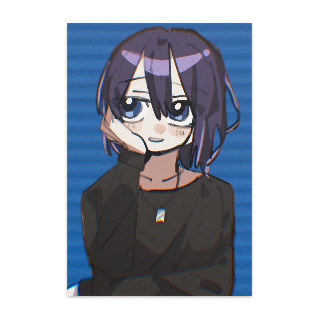 頬杖(ポストカード)
