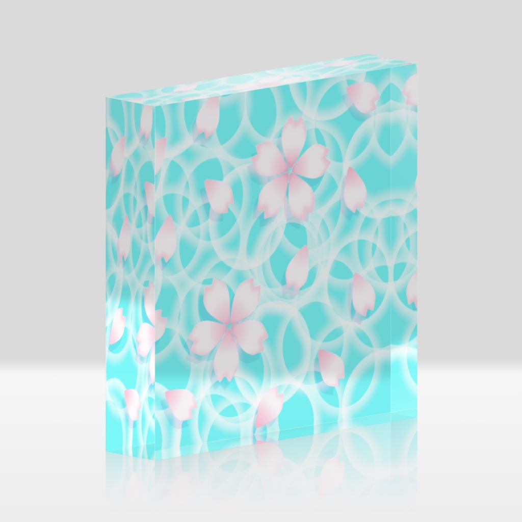 桜の川アクリルブロック