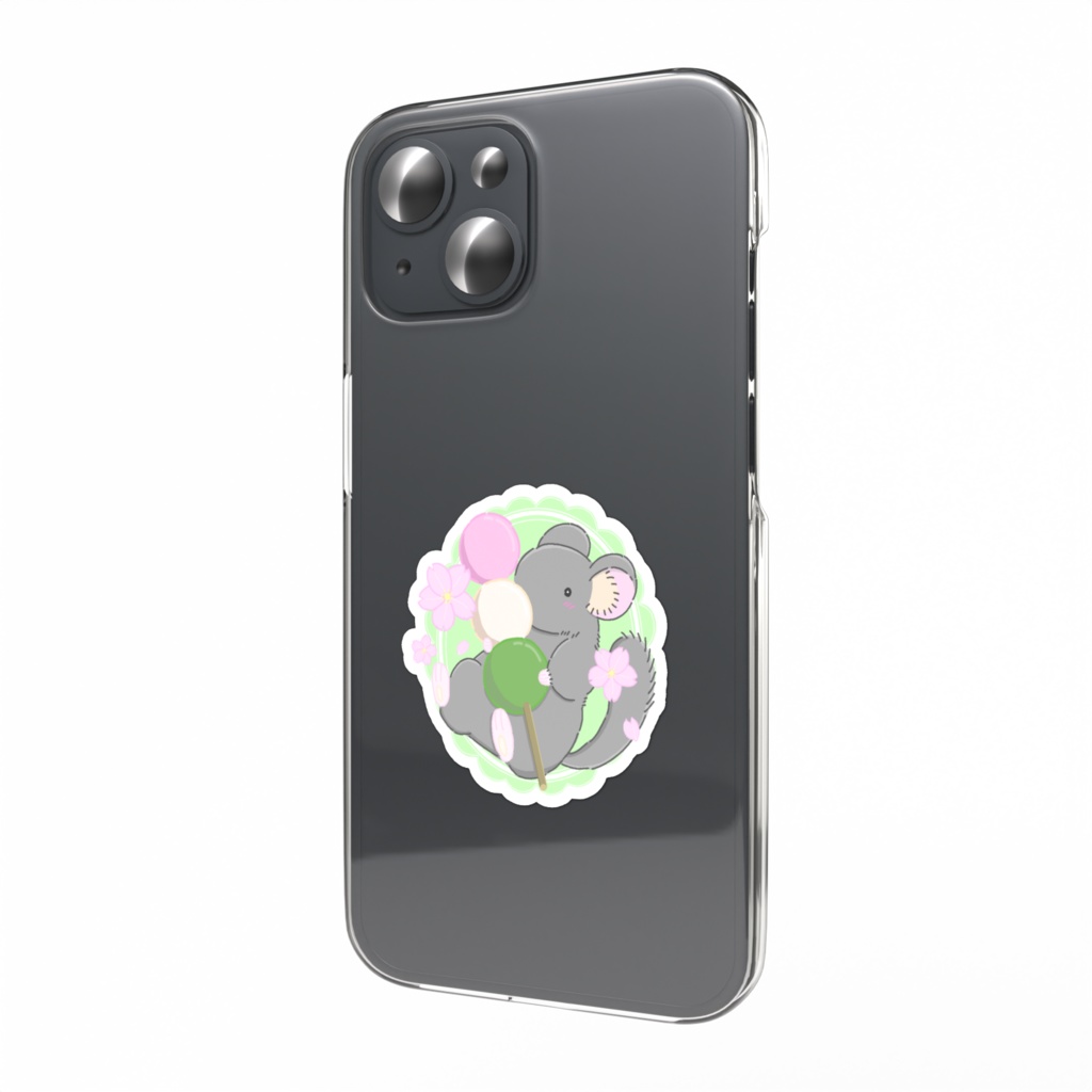 チンチラと三色団子のスマホステッカー