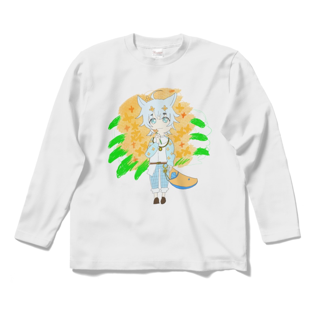 ロングスリーブTシャツ金木犀とラグドール君