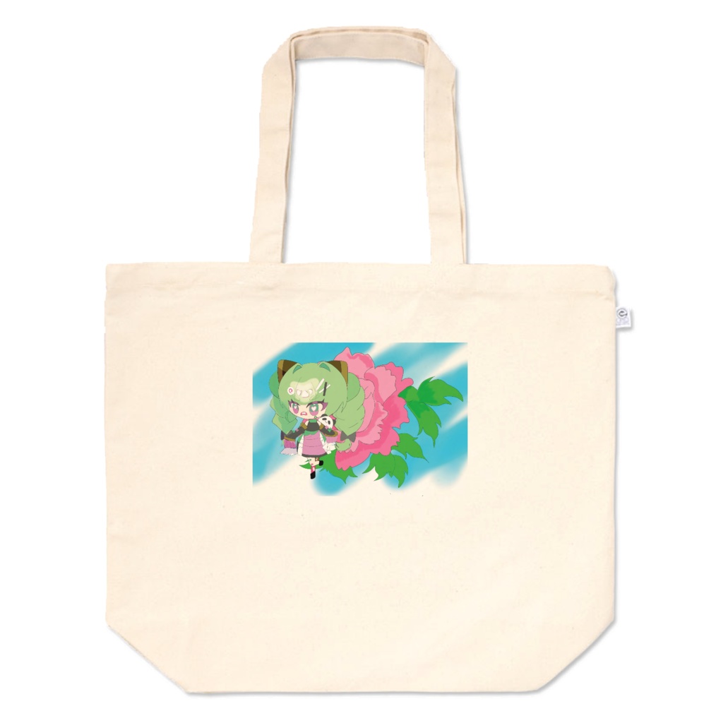 トートバッグ牡丹ちゃんイラスト