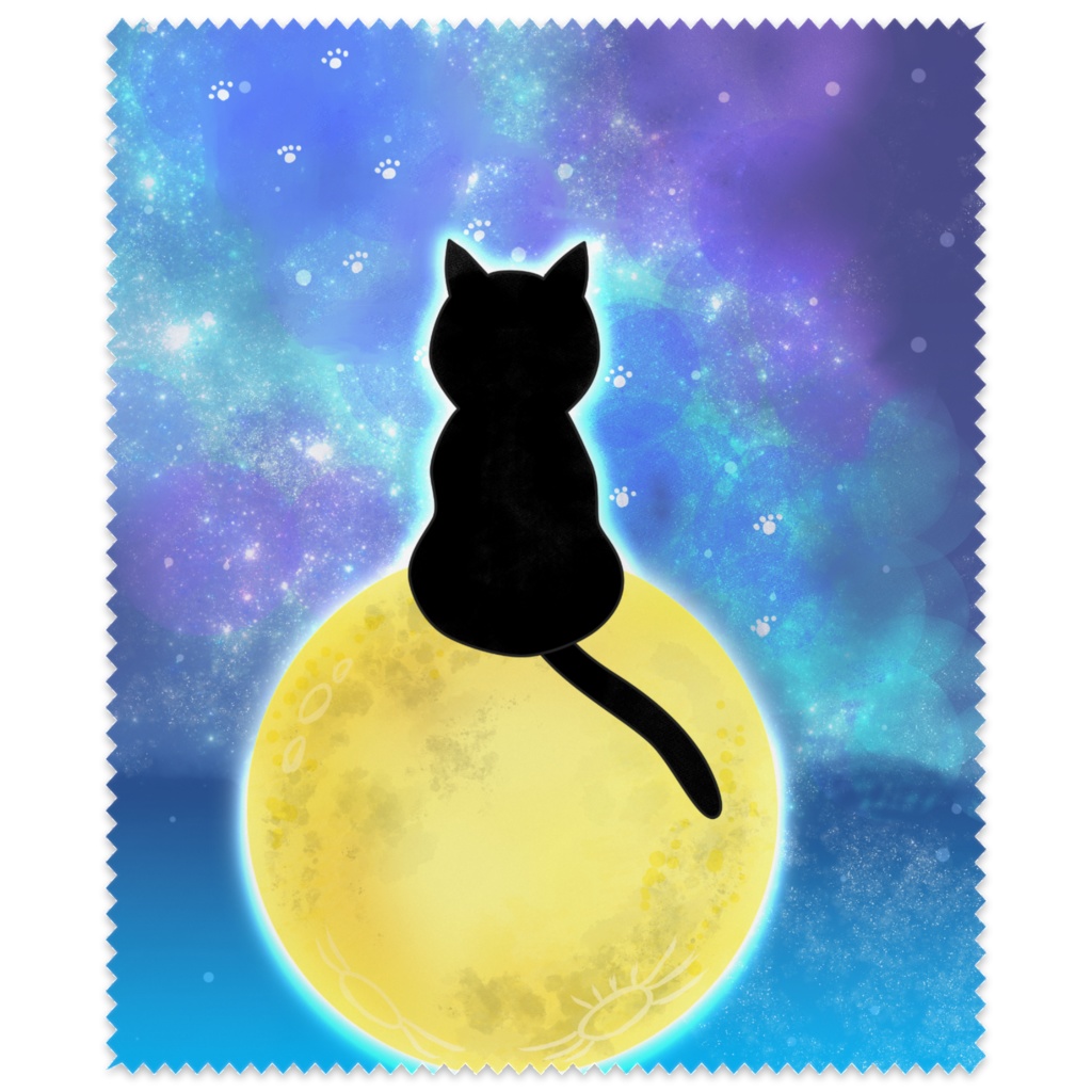 満月猫メガネ拭き