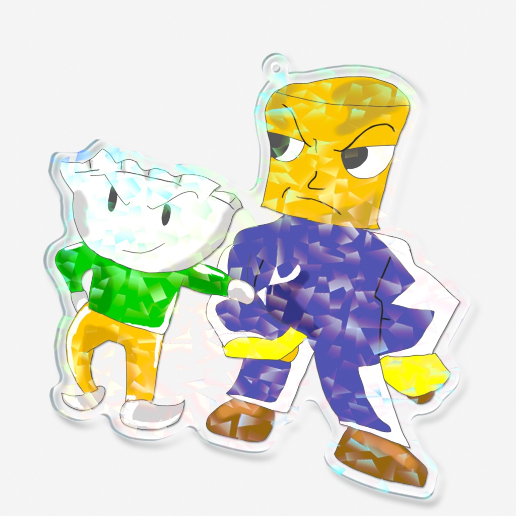 ホログラムアクリルキーホルダーギョウザ君とハルマキッド