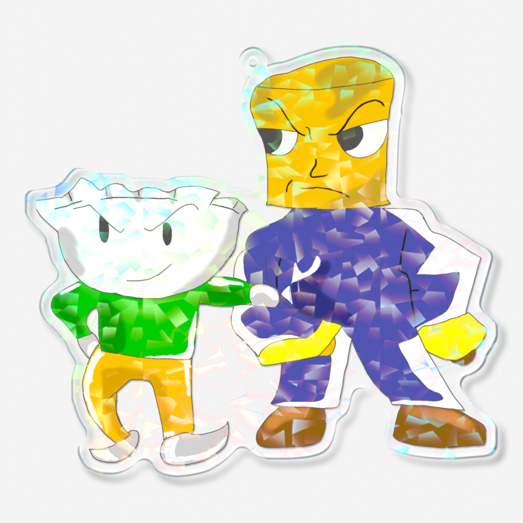 ホログラムアクリルキーホルダーギョウザ君とハルマキッド