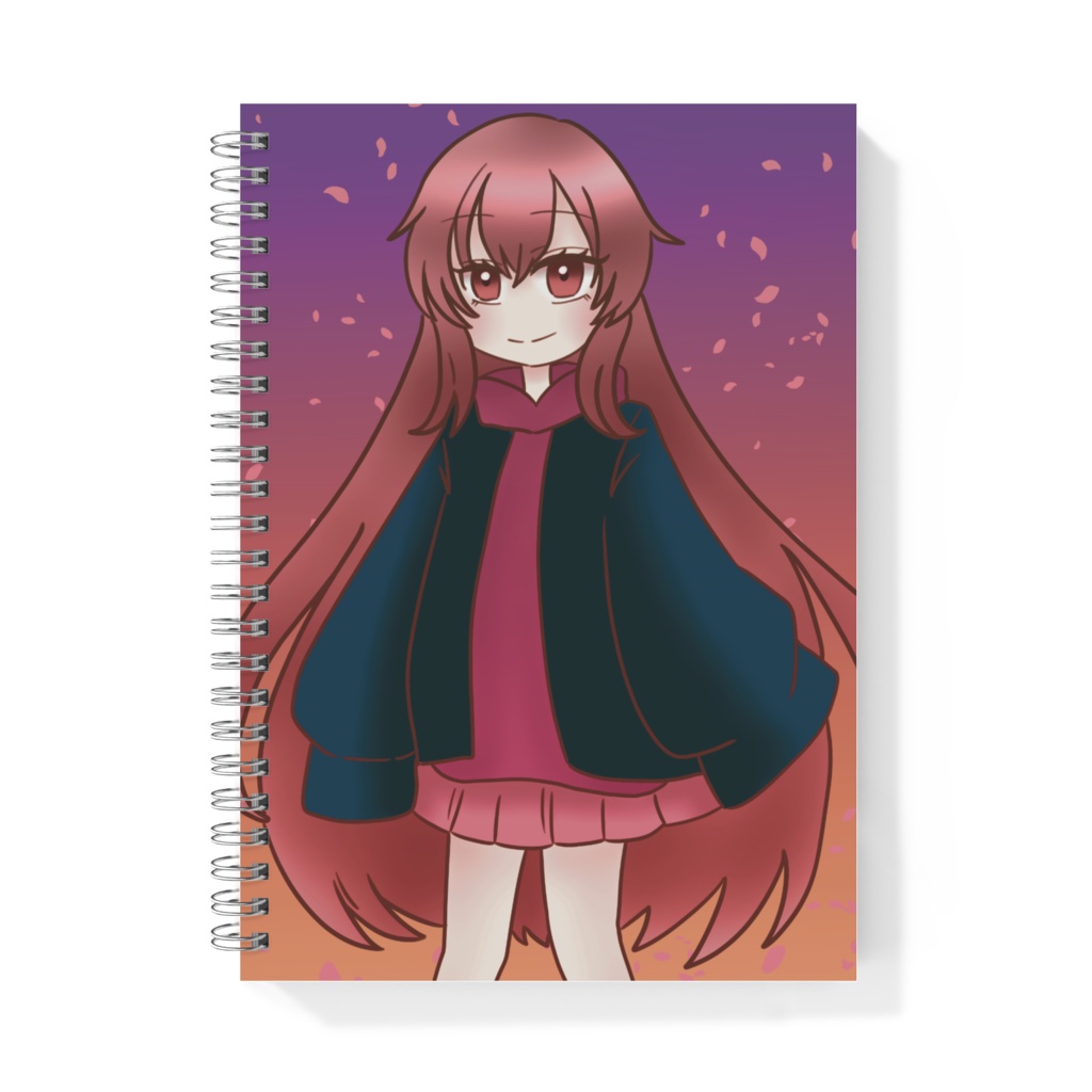 M字バングロングヘアーなリングノート