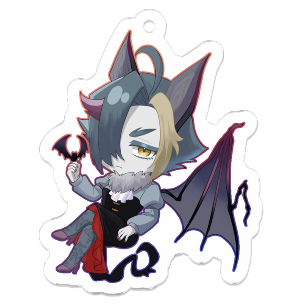 コウモリ姐さん　ミニキャラアクキー