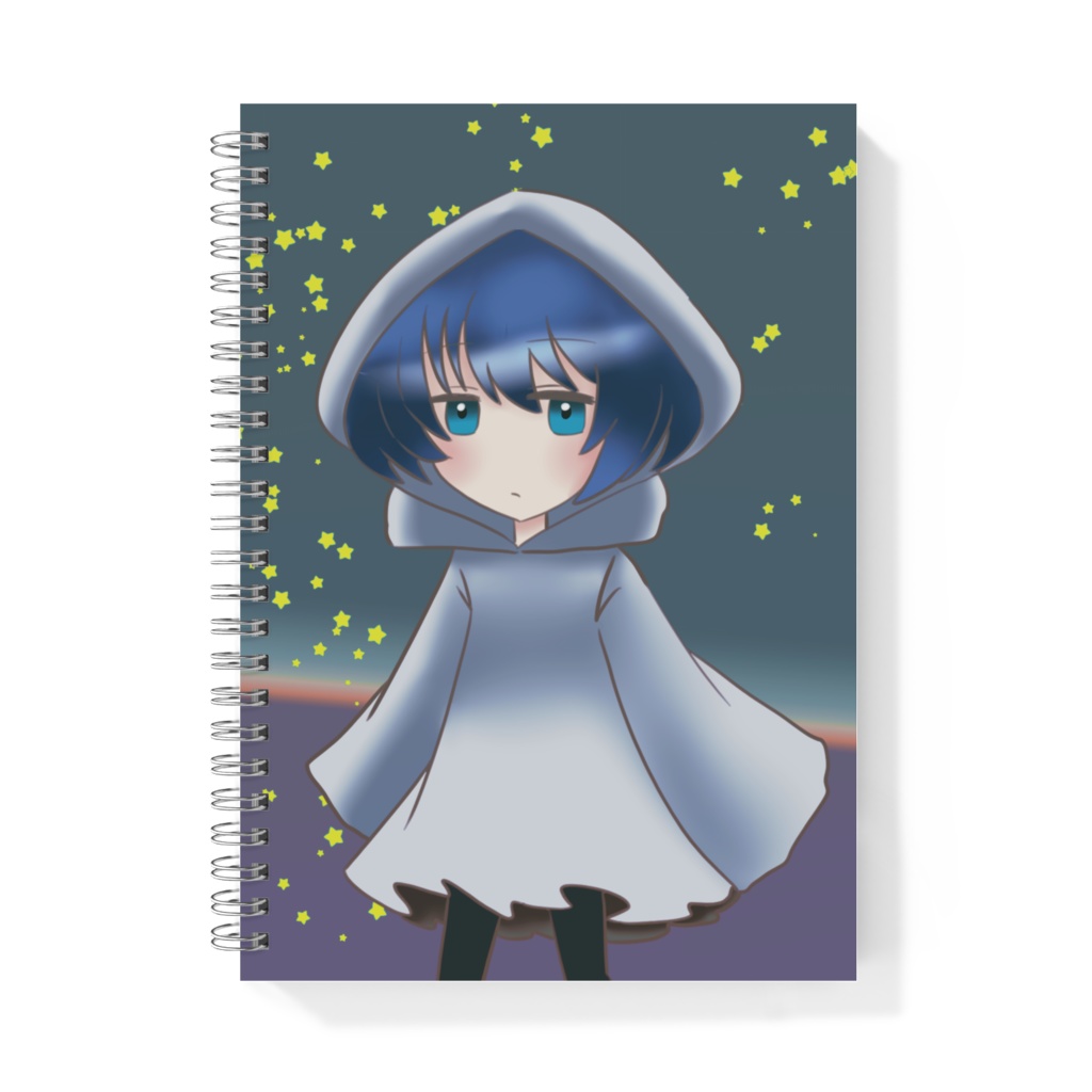 フードなキャラのリングノート