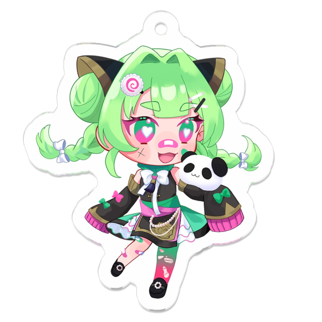 牡丹　ミニキャラアクキー