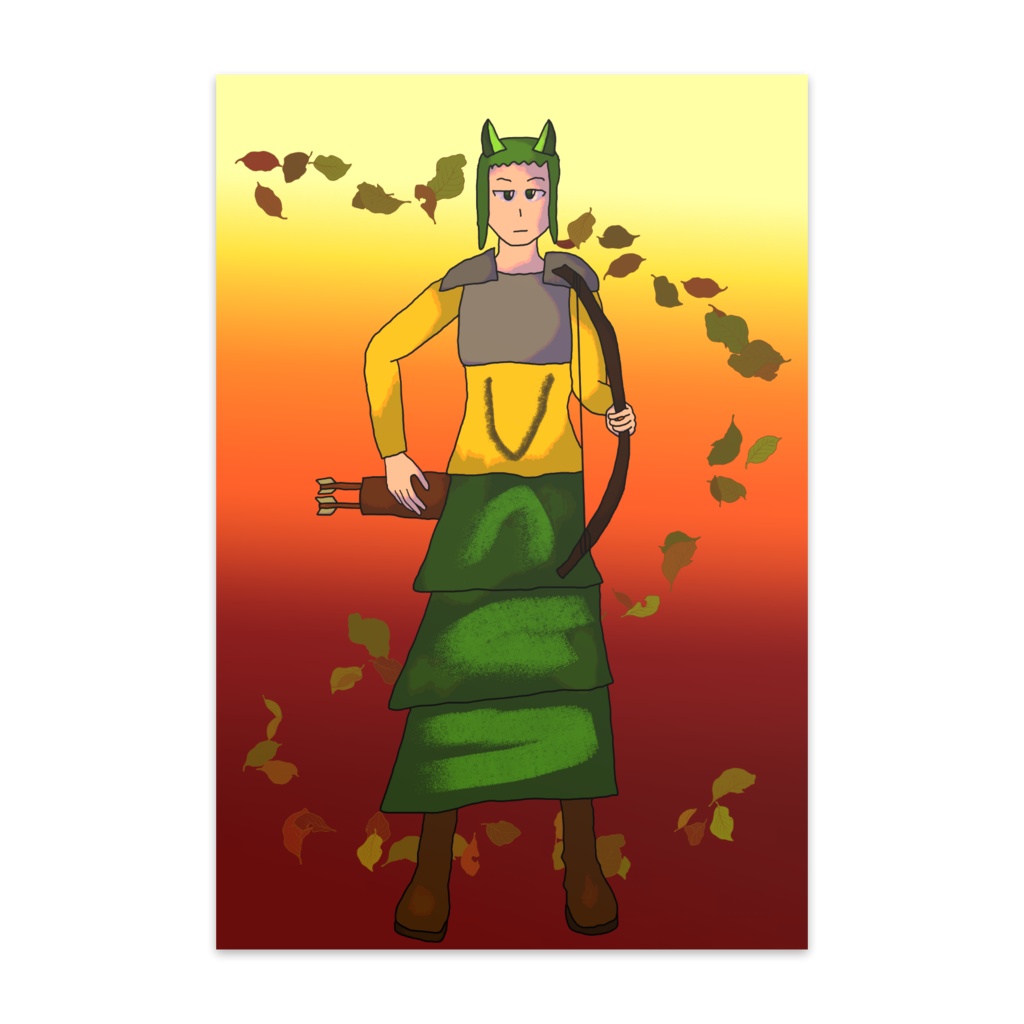 ポストカード、秋