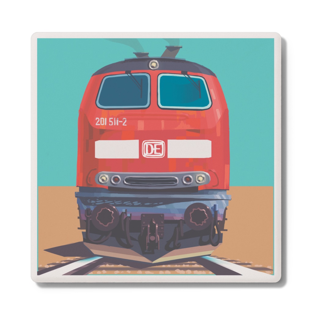 ドイツの田舎のディーゼル機関車