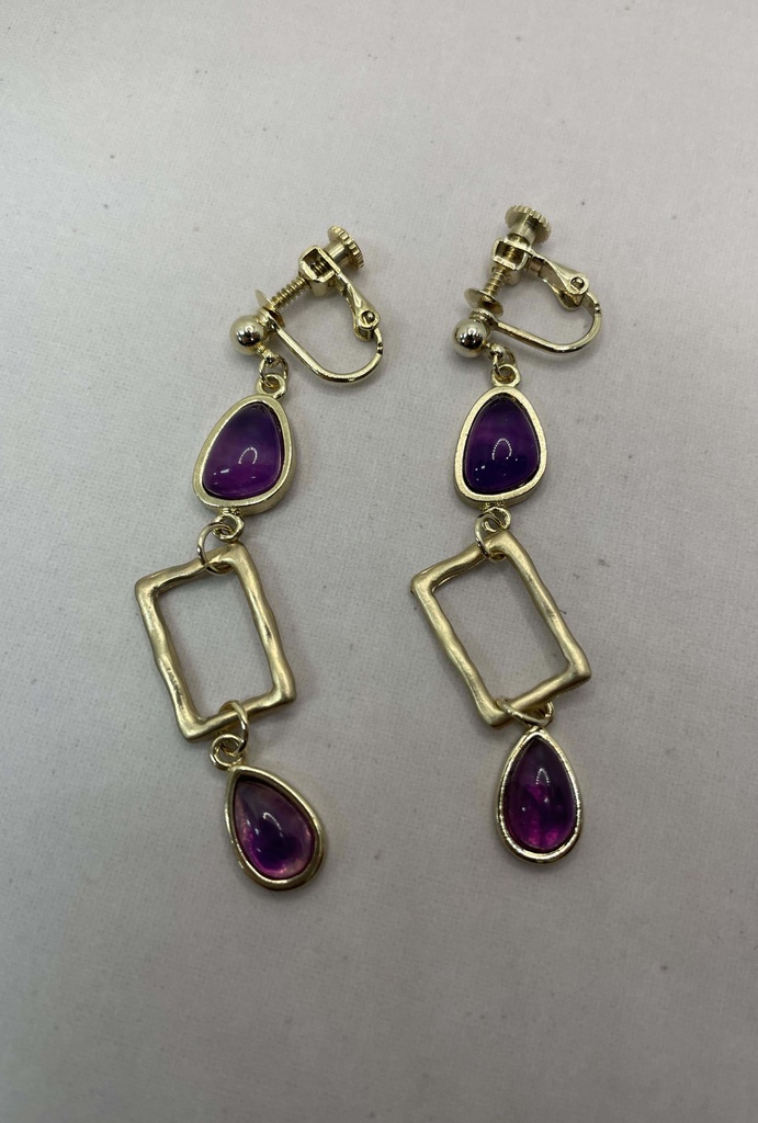Purple art/イヤリング