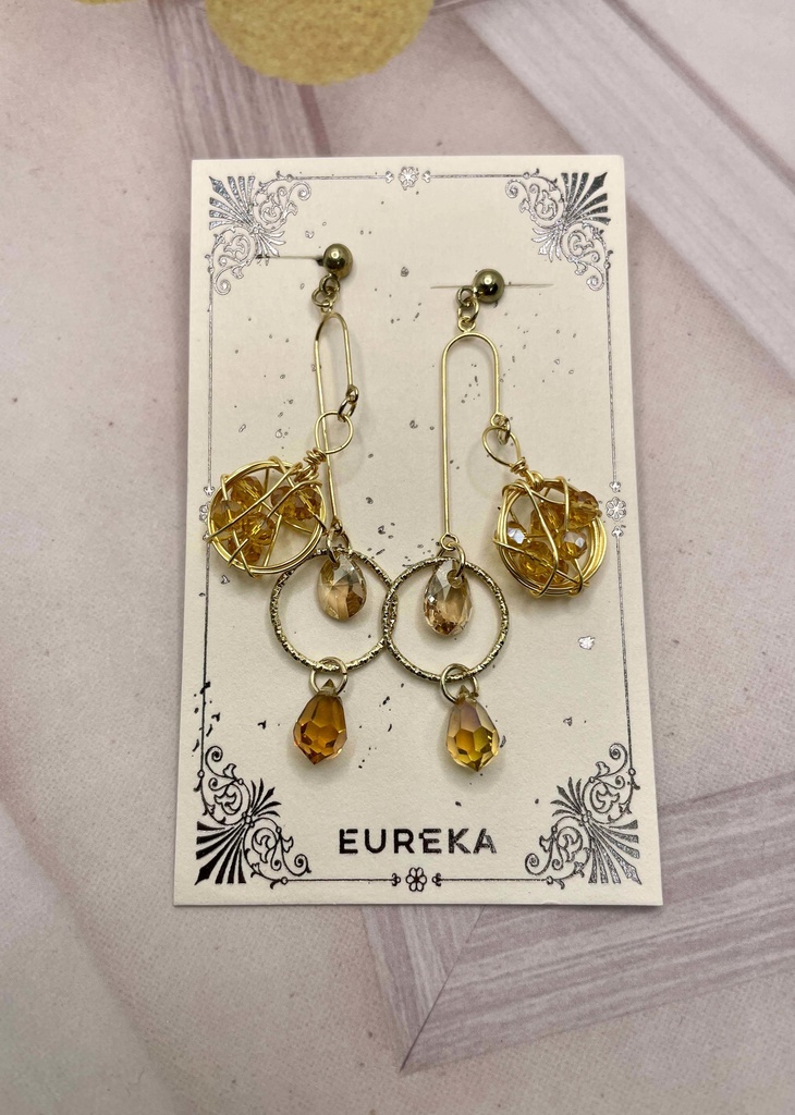 鳥籠の中のトパーズ/ピアス