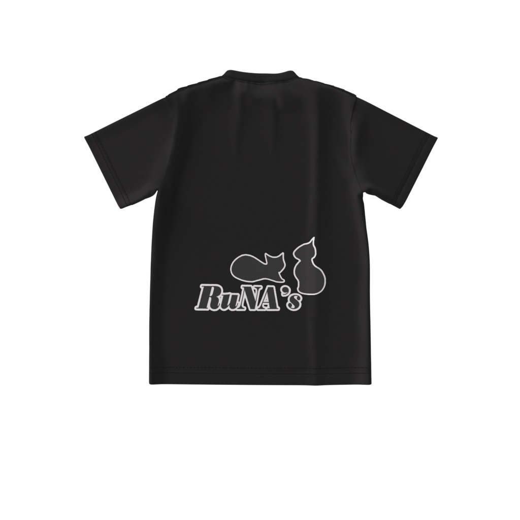 RuNA‘sチル猫ビッグシルエットオリジナルTシャツ