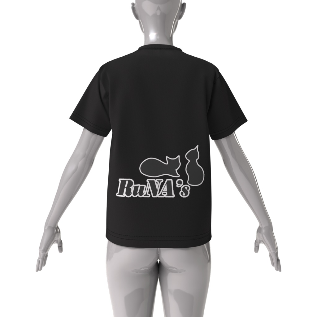 RuNA‘sチル猫ビッグシルエットオリジナルTシャツ