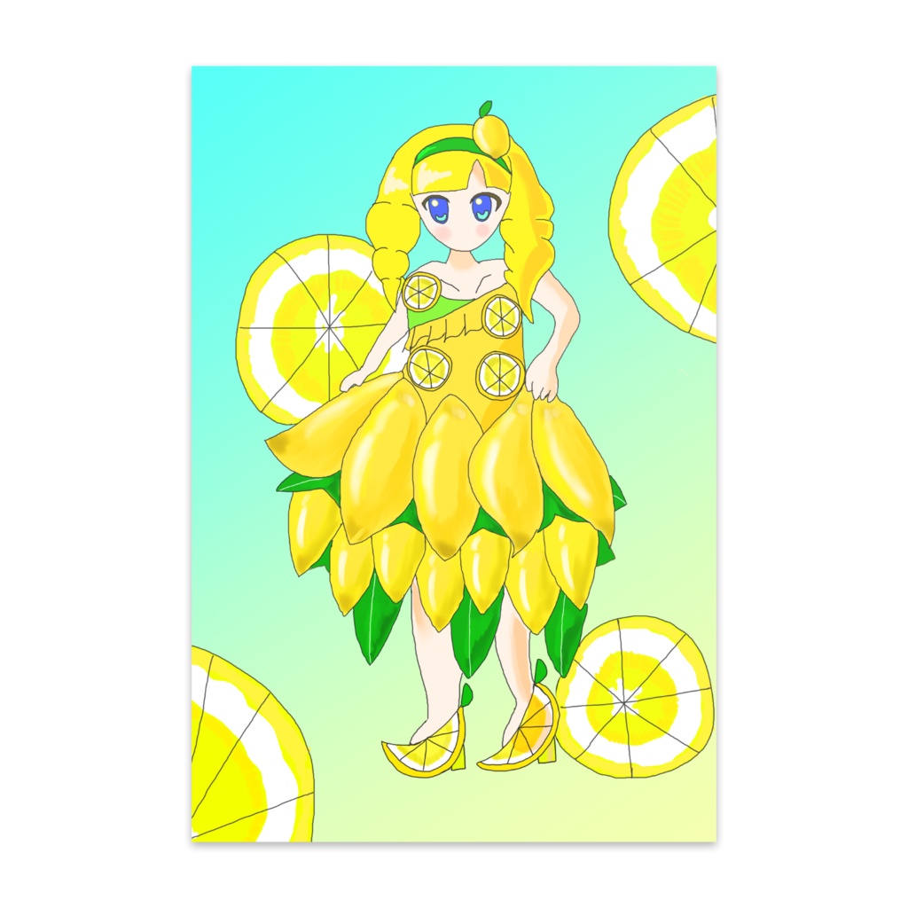 ポストカードレモンちゃんイラスト