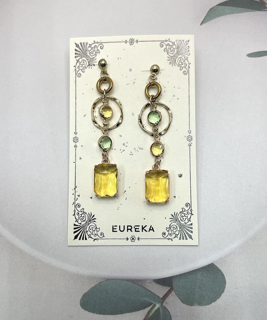 黄と緑のダンス　ピアス