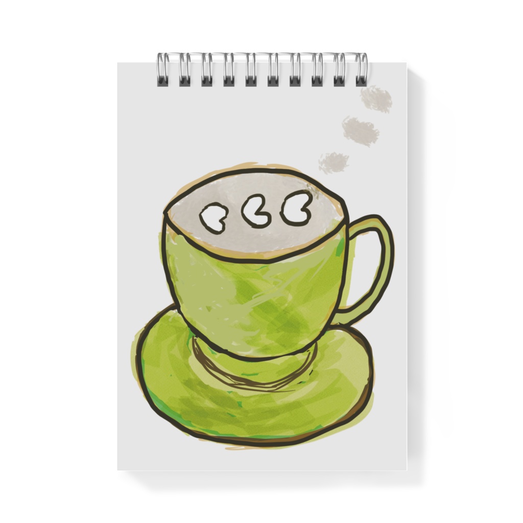 コーヒーカップのメモ帳