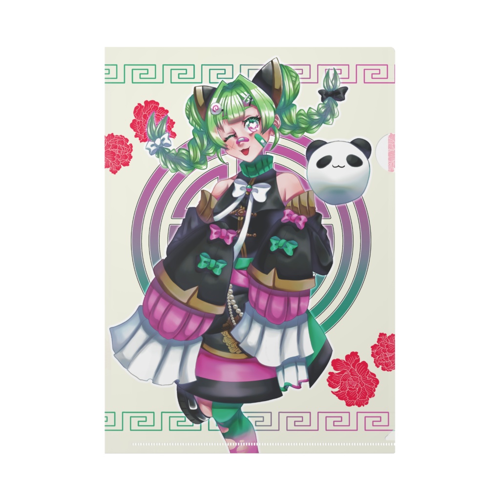 牡丹A4クリアファイル