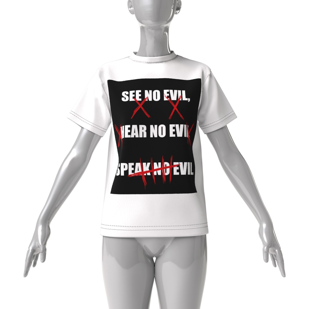 SEE NO EVIL, HEAR NO EVIL, SPEAK NO EVIL.