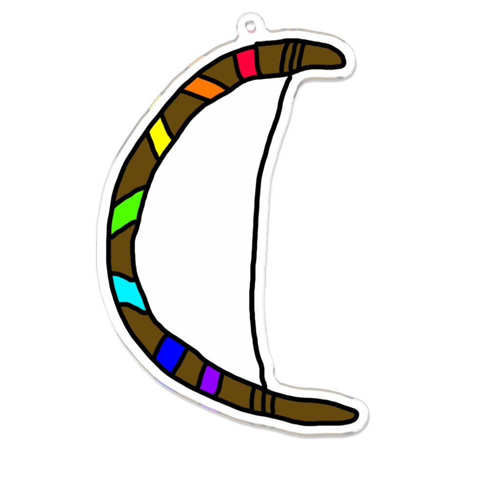 アクリルキーホルダー100mm、弓矢