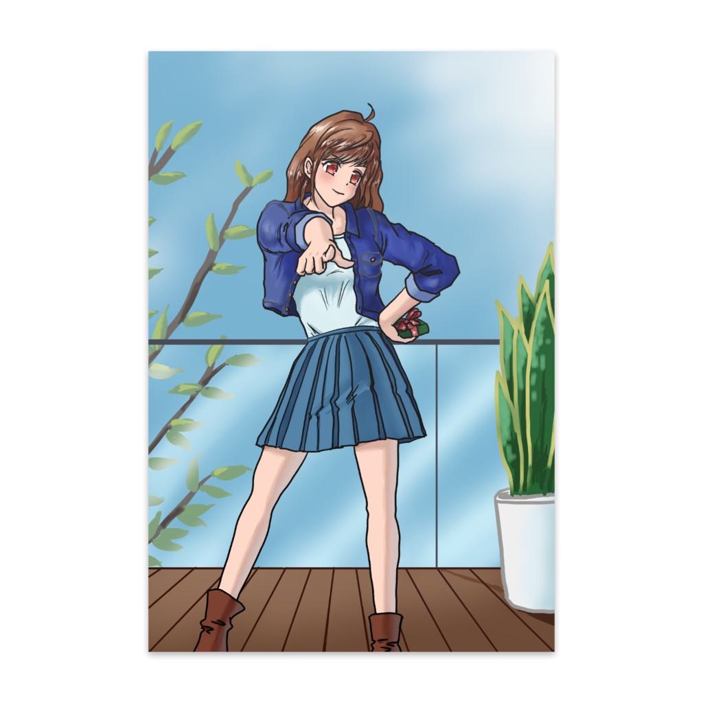 バレンタインポストカード