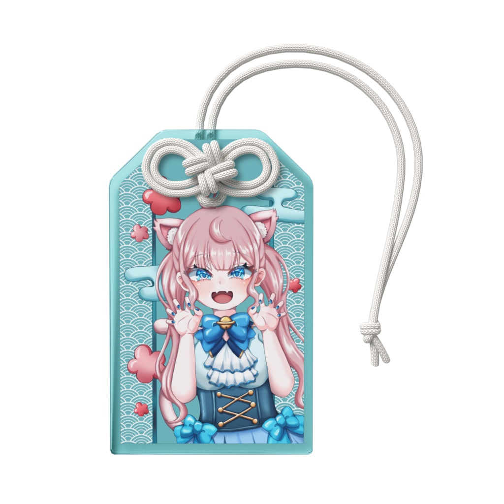 猫耳アクリルお守り