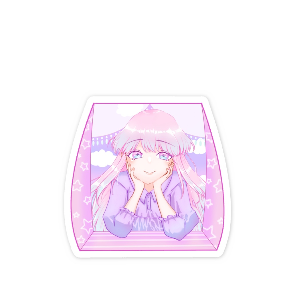 空からのぞく少女