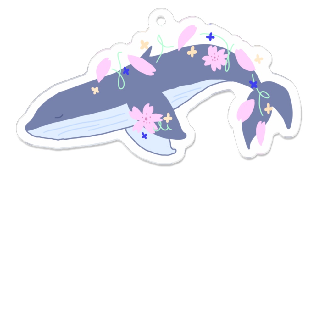 桜ふぶきとクジラ