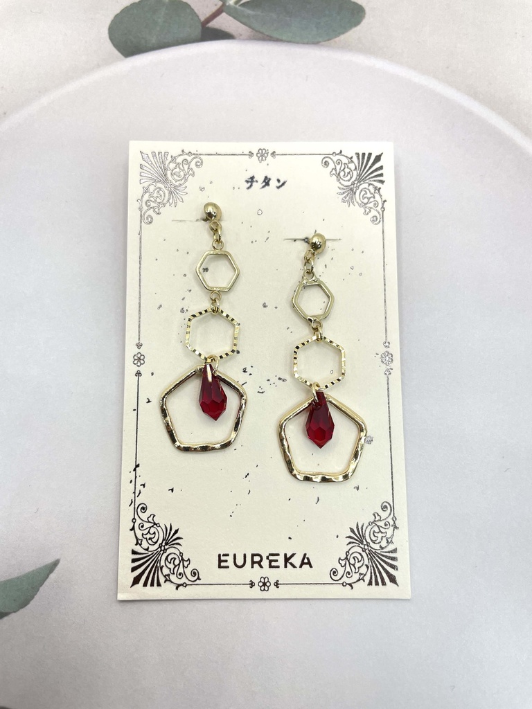 深紅　ピアス