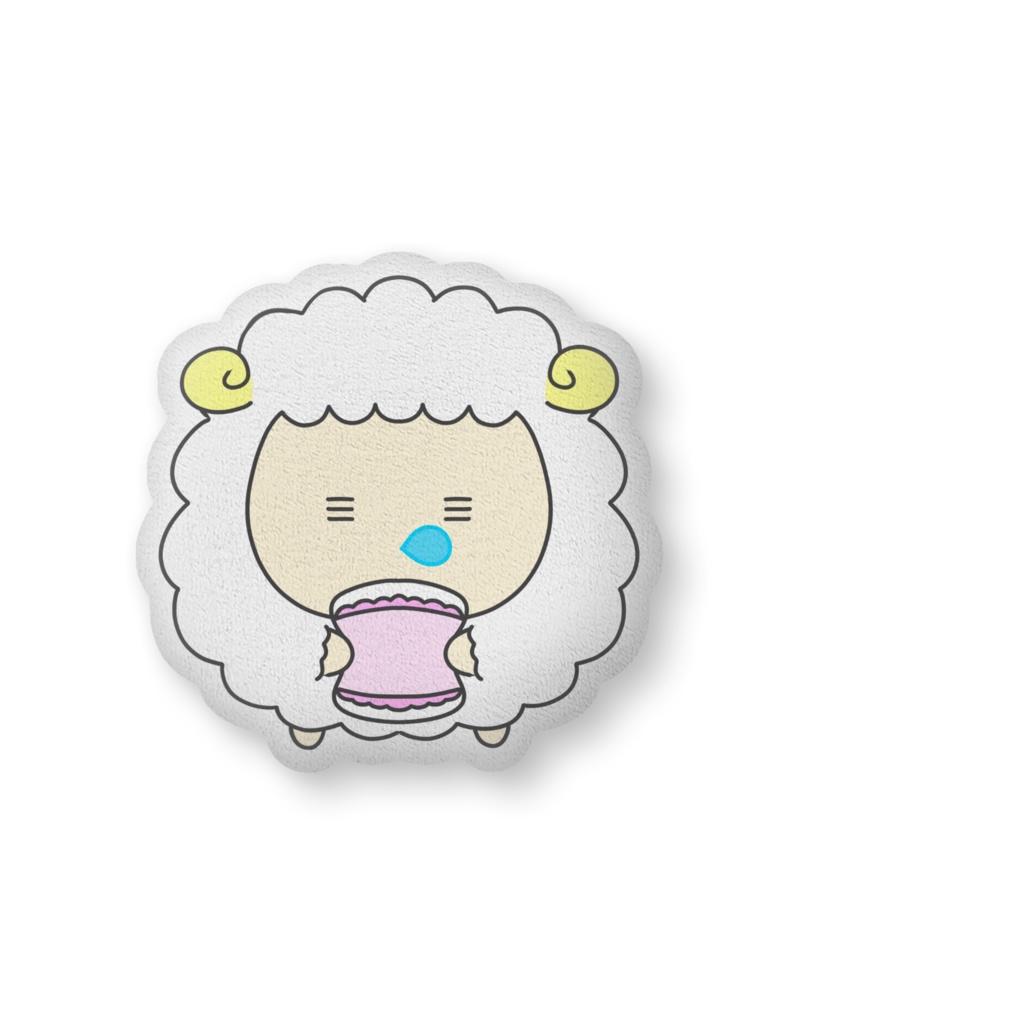 羊が一匹ふかふかクッション(大)