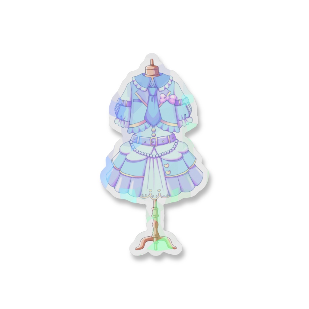 アイドル衣裳風ホログラムスマホステッカー