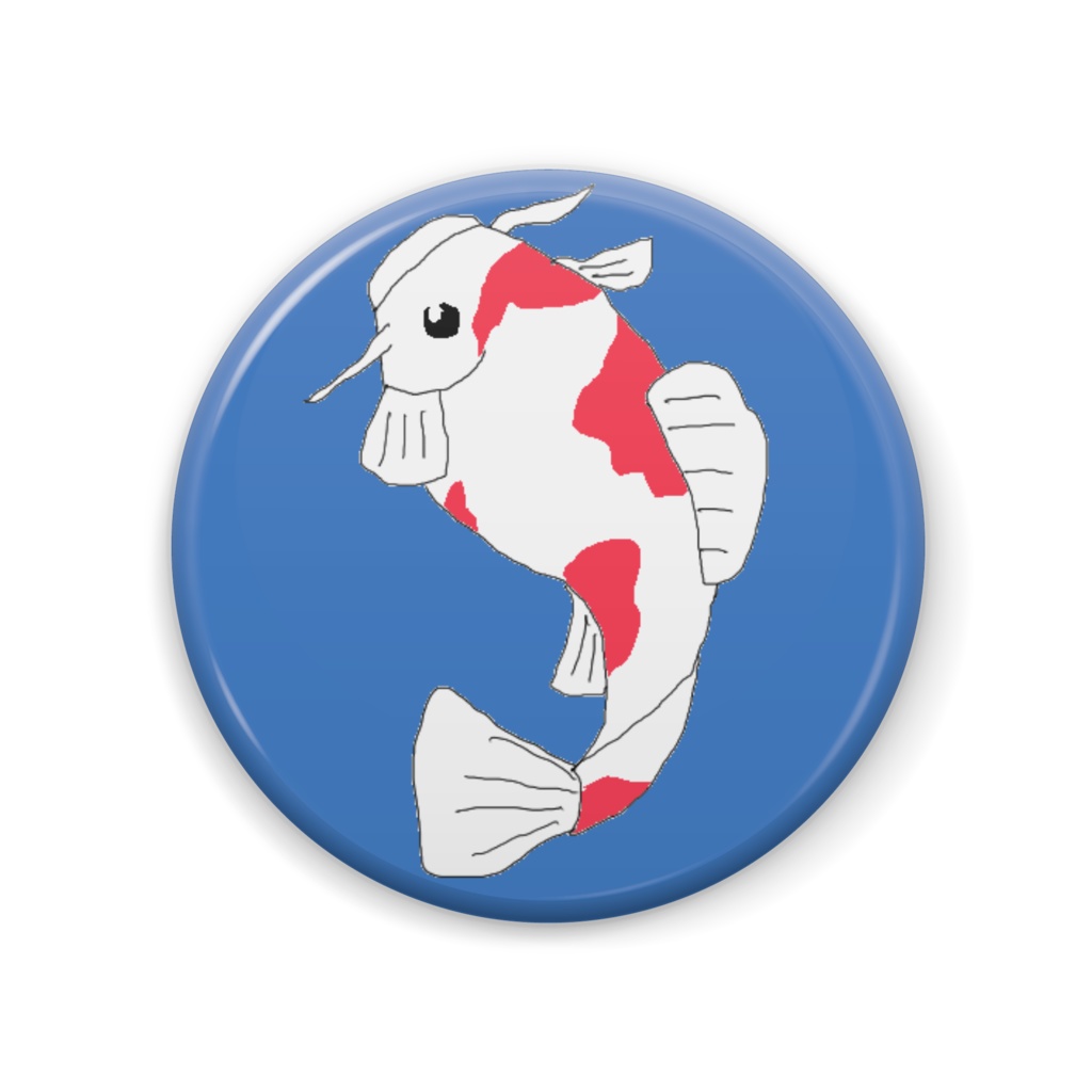 鯉のイラスト缶バッジ