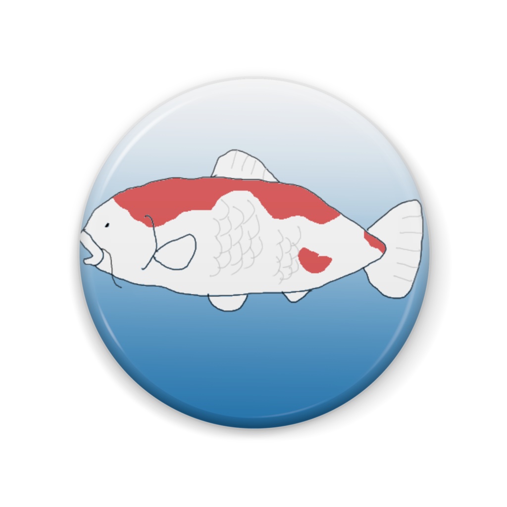 鯉のイラスト缶バッジ2