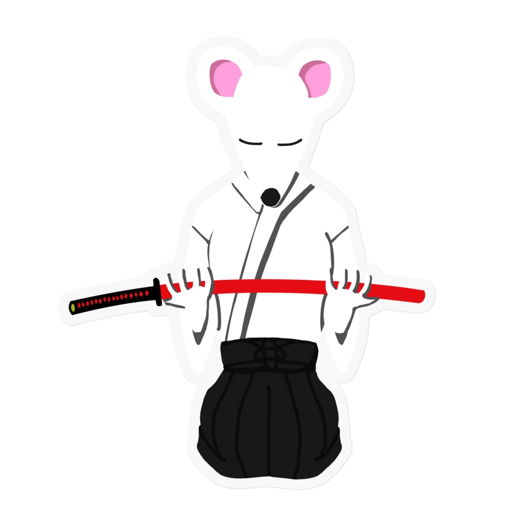 鼠侍ステッカー