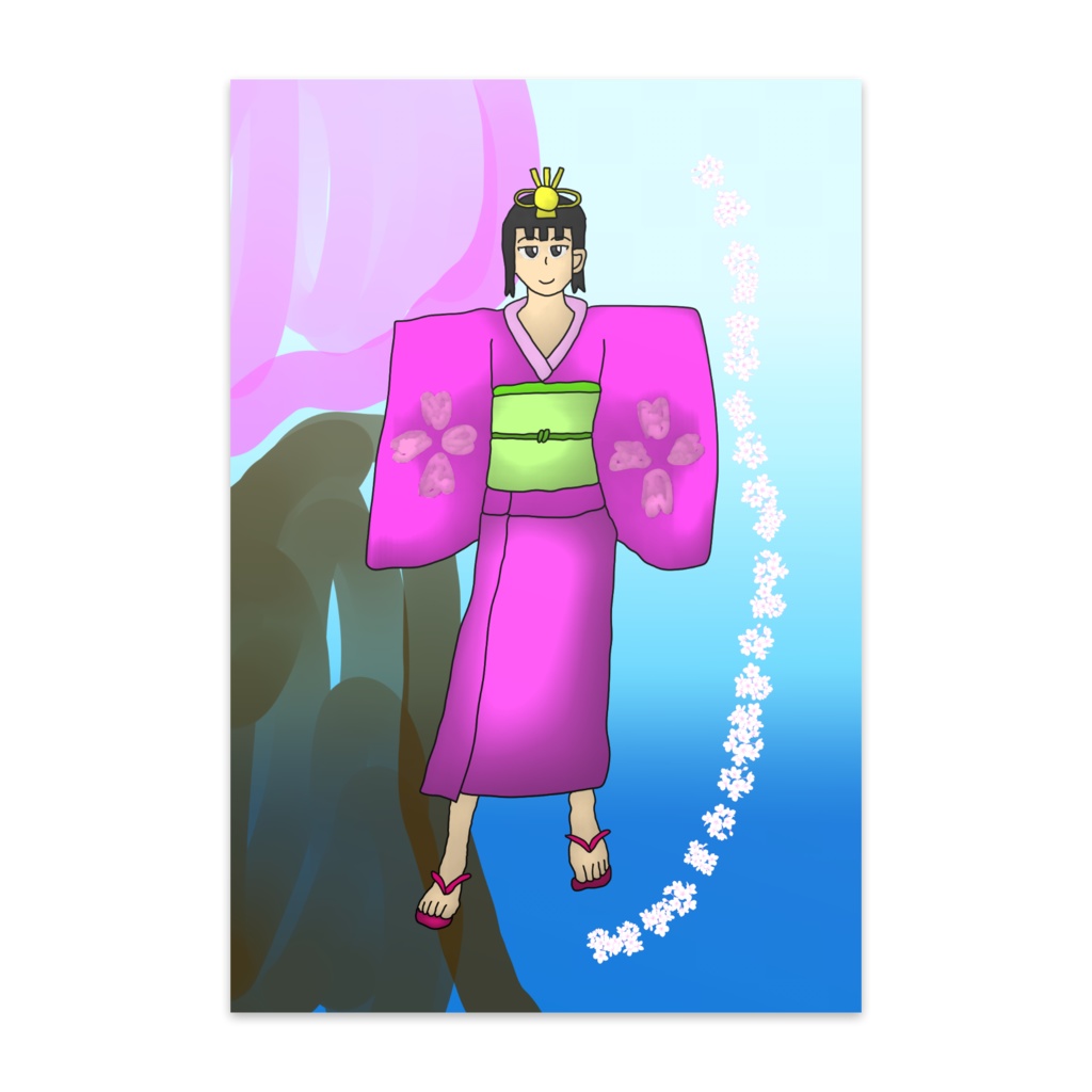 ポストカード、ひな祭り