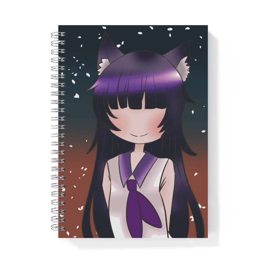 メカクレぱっつんちゃんリングノート