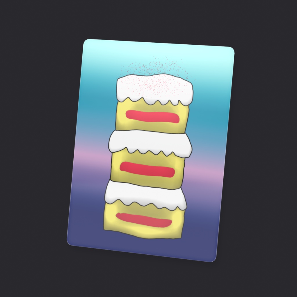 カード、ケーキ