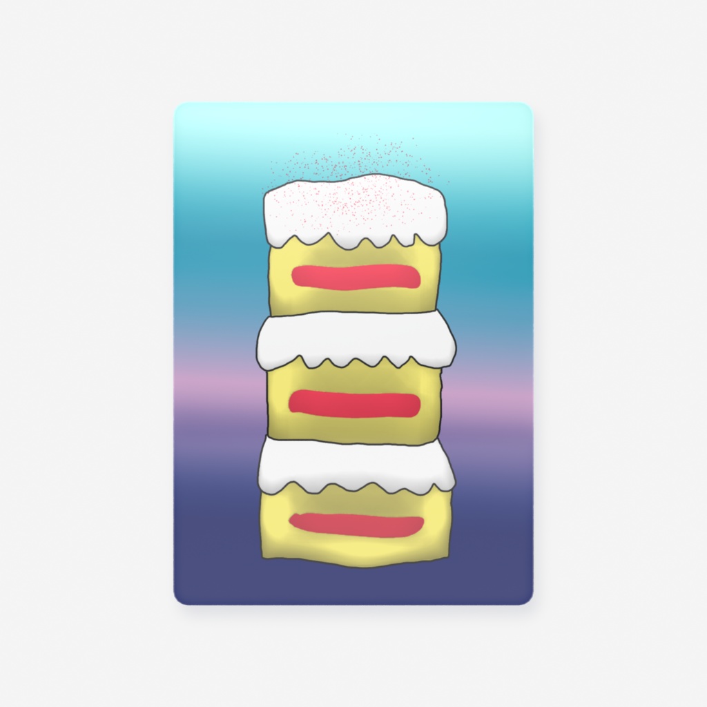 カード、ケーキ