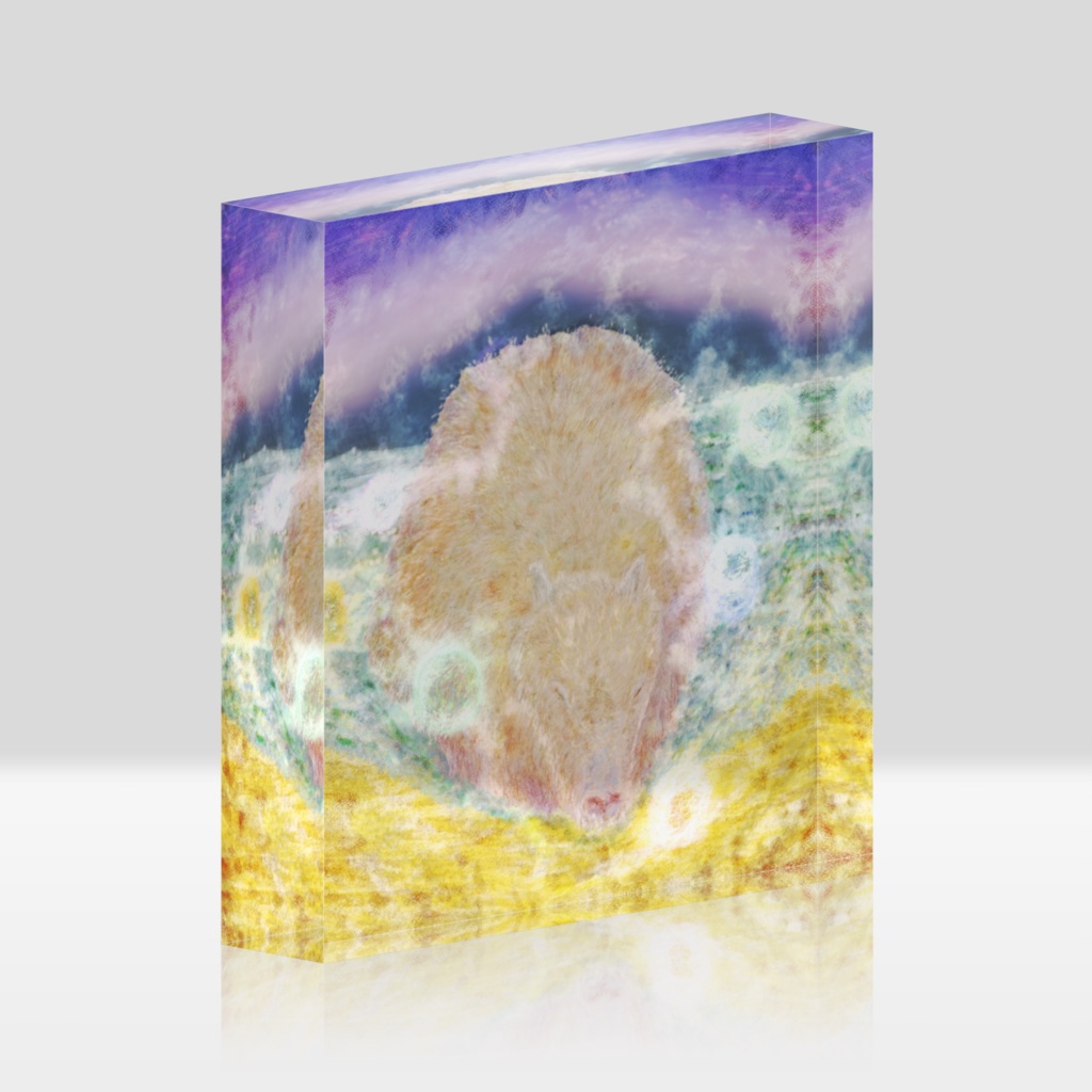 レトロ調水辺のカピバラ