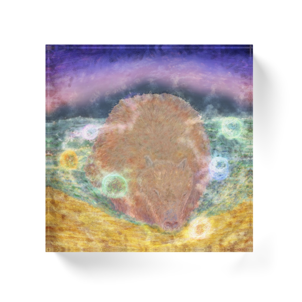 レトロ調水辺のカピバラ