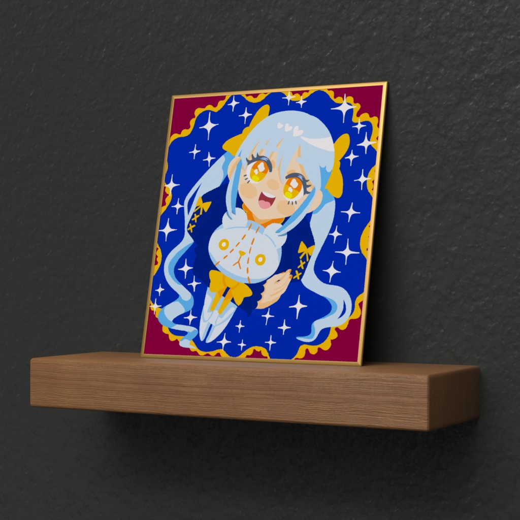 少女(ミニ色紙)