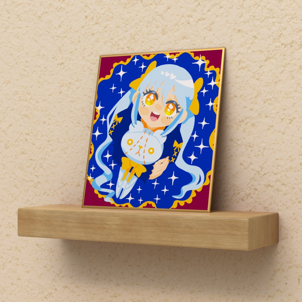 少女(ミニ色紙)