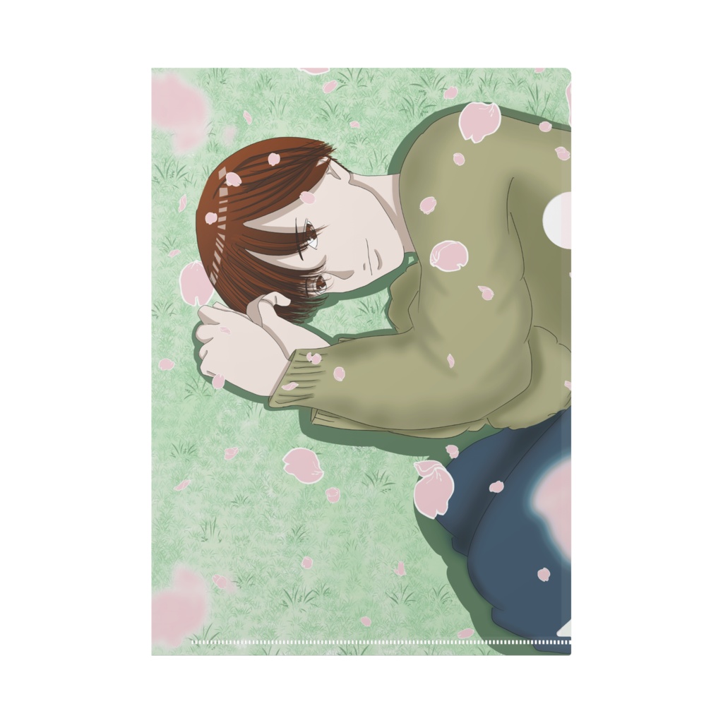 公園の芝生で推しと花見