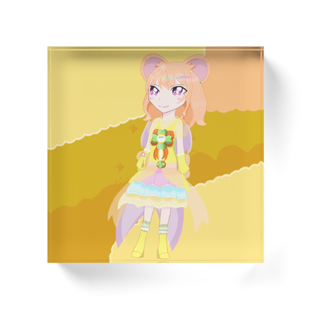 四葉熊アクリルブロック