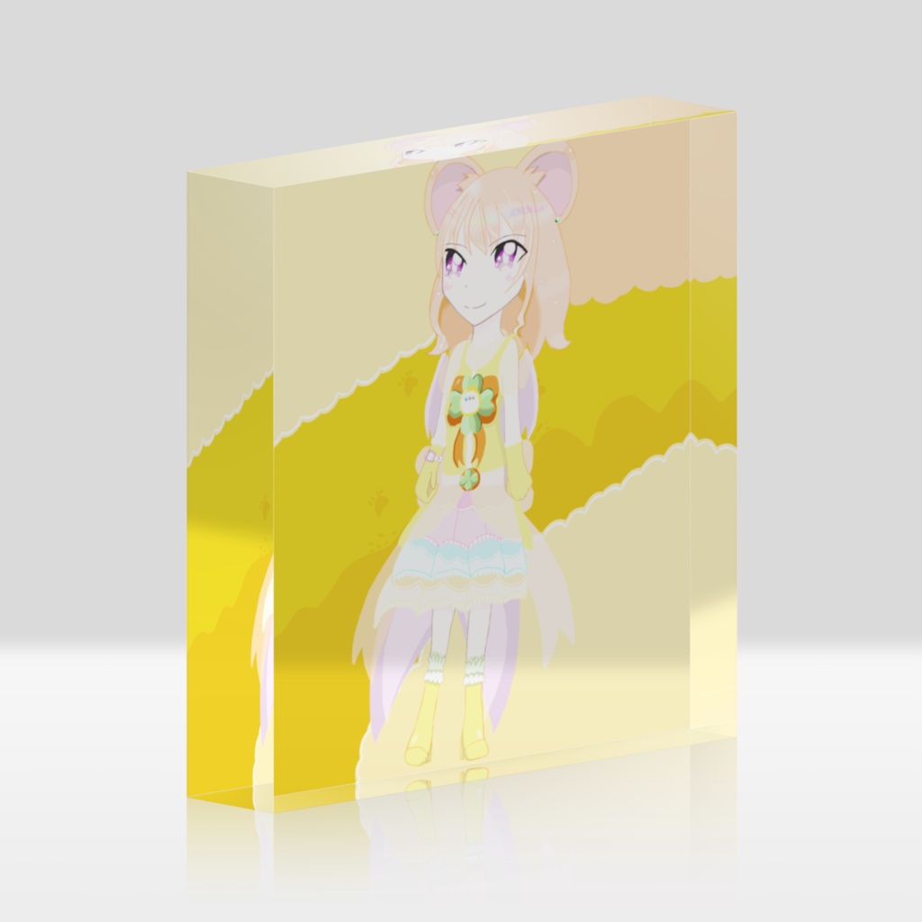 四葉熊アクリルブロック