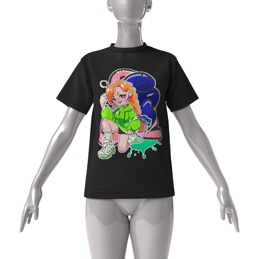 グラフィティビッグシルエットTシャツ